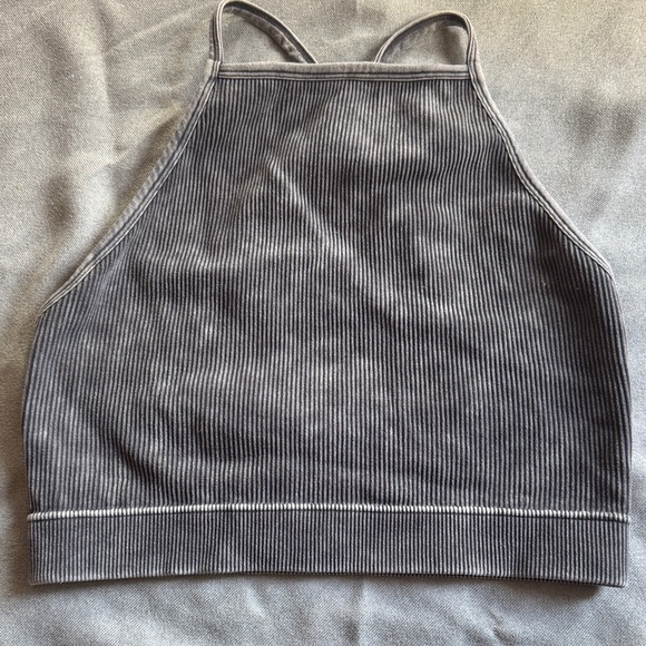Zenana Outfitters Tops - Zenana Outfitters Charcoal Ribbed Top